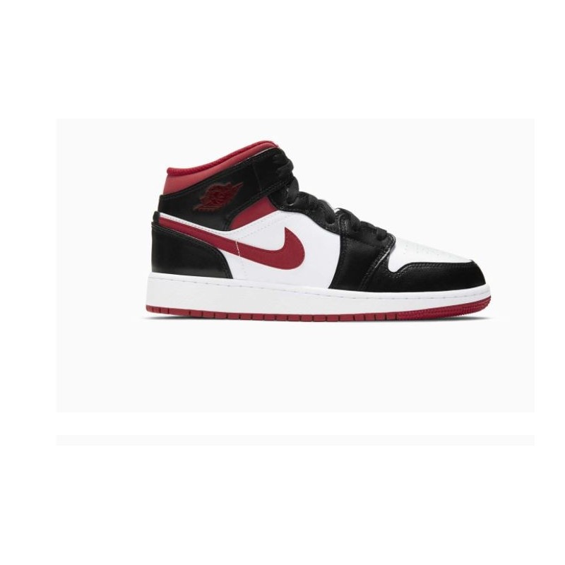 Nike Jordan 1 Mid Bianco Nero Rosso Bambino Taglia 36 1 2 Colore